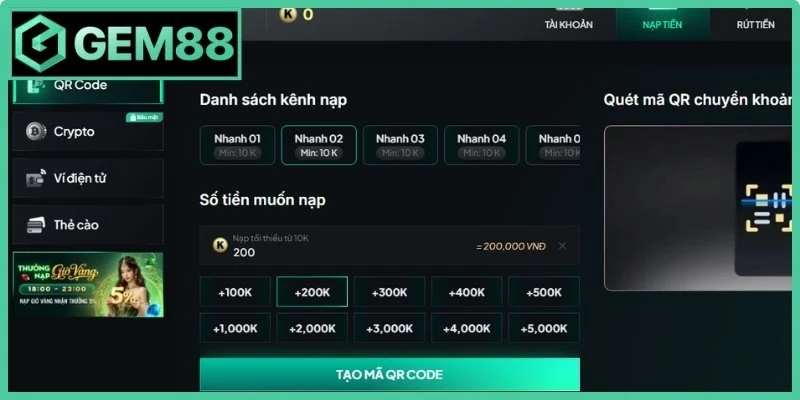 Điều khoản quy định khi nạp tiền Gem88 