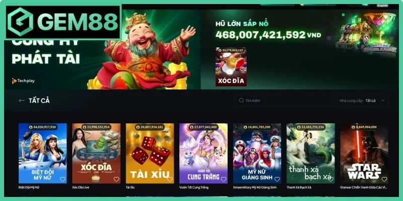 Nổ Hũ Gem88 - Khám Phá Sảnh Game Săn Jackpot Uy Tín 1 Khám phá sự hấp dẫn tại nổ hũ Gem88