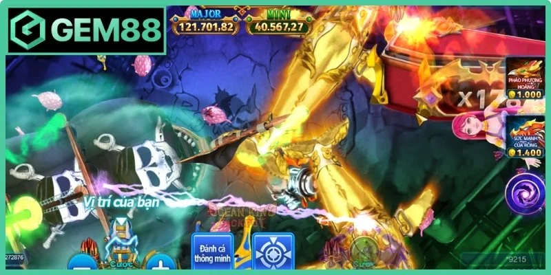 Bắn Cá Gem88 - Khám Phá Tuyệt Tác Săn Mồi Đỉnh Cao 2 Săn boss khi có đủ hỏa lực